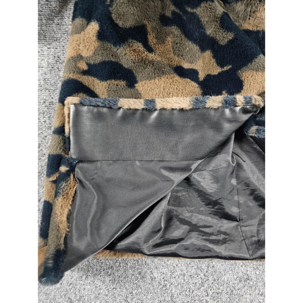 J.McLaughlin Long Teddy Coat Womens Small Camo Faux Fur Lined Winter Jacket - Picture 9 of 12